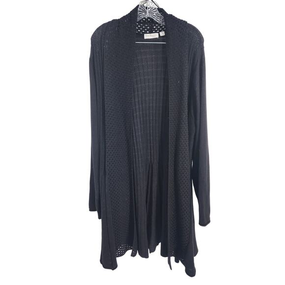 Kim Rogers Sweaters - Kim Rogers Black Cardigan Womens Plus Size 2X